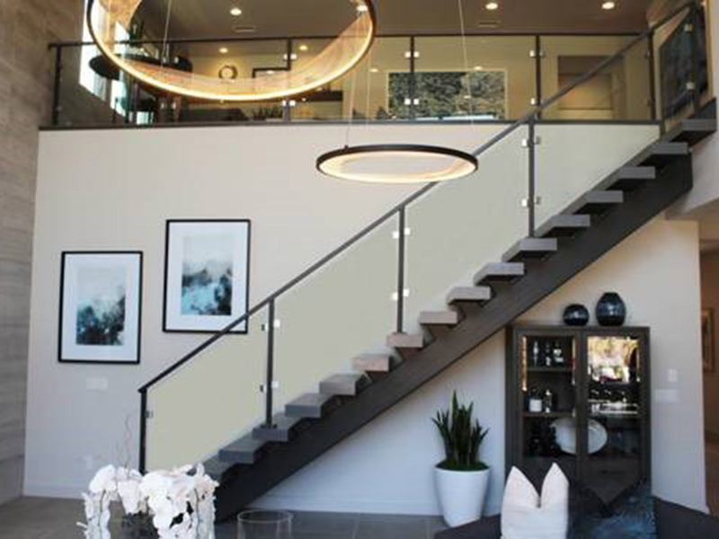 Stair Railing with Glass